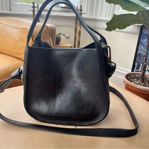 Madewell black leather crossbody purse